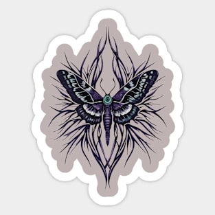 Luna Moth Gothic Sticker